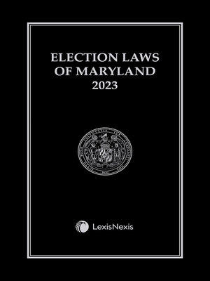 cover image of Election Laws of Maryland